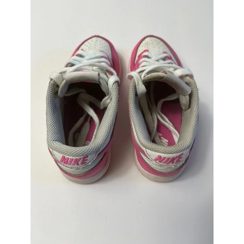 Nike Dunk Low Pink White Toddler Kids Sneakers FB9108-102 Size 11C